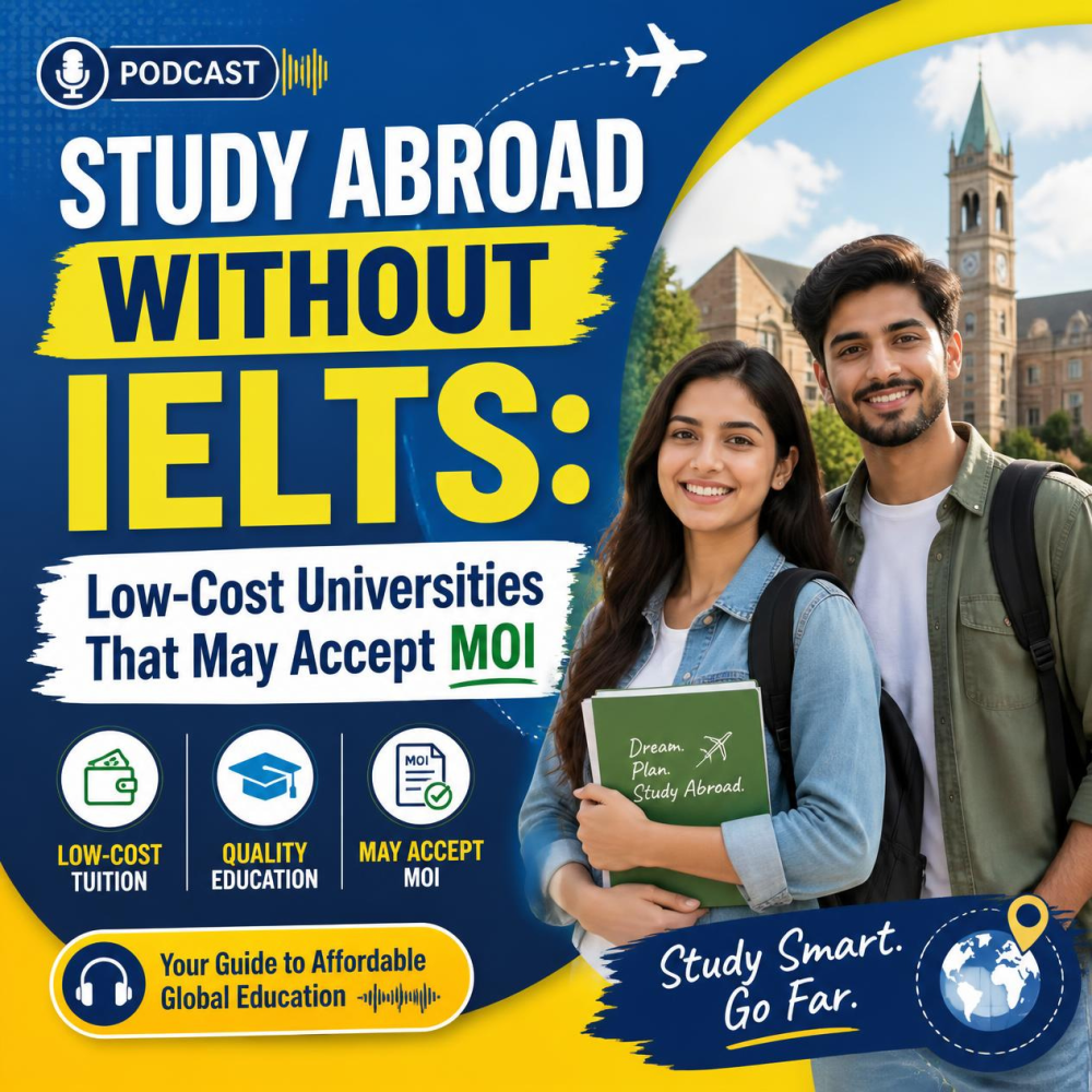 Study Abroad Without IELTS: Low-Cost Universities That May Accept MOI