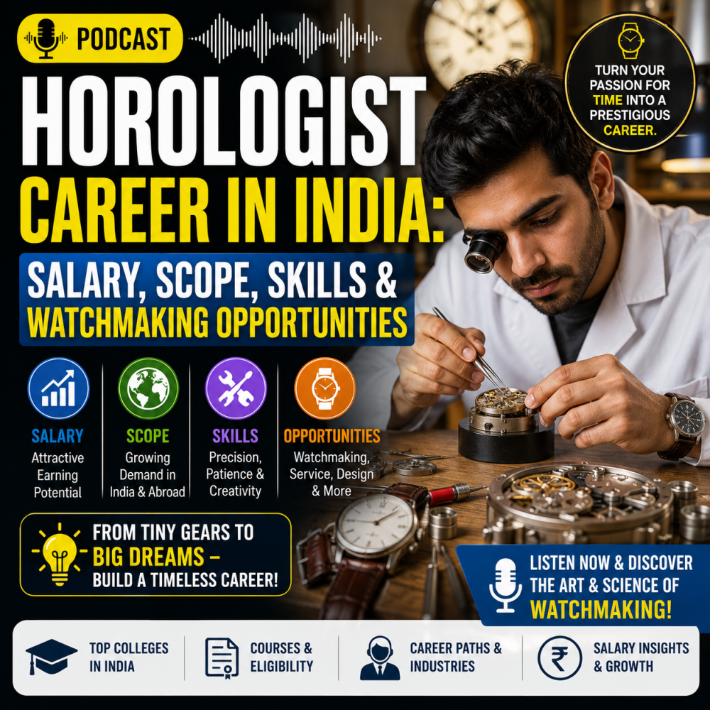 Horologist Career in India: Salary, Scope, Skills & Watchmaking Opportunities